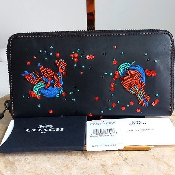 1941 Coach Glovetanned  lined rare leather  wallet NWT  wristlet Meadowlark - Picture 2 of 16